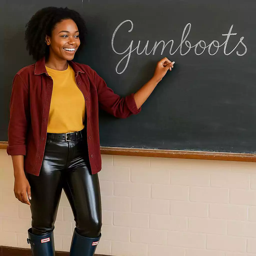 What is the origin of the term “gumboots”? (Image: AI)